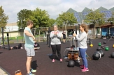 Aufwärmen der Hände gehörte beim CrossFit dazu.&nbsp;&copy;&nbsp;Stadt Marburg, Heike Döhn