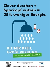 Clever duschen und Sparkopf nutzen spart 35 Prozent Energie.&nbsp;&copy;&nbsp;SWMR