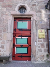 Rote Eingangstür Steinernes Haus&nbsp;&copy;&nbsp;Kerstin Hühnlein